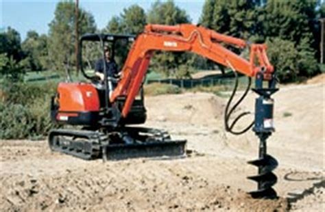 kubota mini excavator attachment|kubota mini excavator auger attachment.